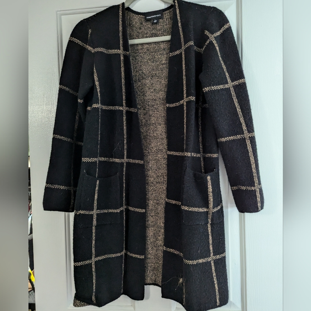 Black and Tan Cardigan
